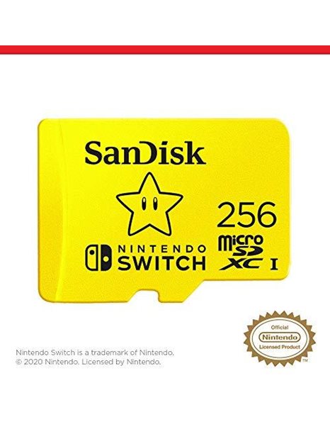 SanDisk 256GB microSDXC UHS-I card for Nintendo Switch- Nintendo licensed Product
