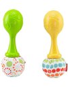 Fisher-Price Baby Toys Rattle ‘n Rock Maracas, Set of 2 Soft Musical Instruments for Infants 3+ Months, Green & Yellow, BLT33