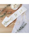 Ginger Ray Foiled Mother to Be Baby Shower Sash Decoration, White and Gold