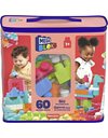 MEGA BLOKS Big Building Bag building set with 60 big and colorful building blocks, and 1 storage bag, toy gift set for ages 1 and up, DCH54