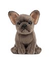 Living Nature French Bulldog Puppy, Realistic Soft Cuddly Dog Toy, Naturli Eco-Friendly Plush, 16cm