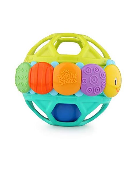 Bright Starts Flexi Ball Caterpillar Rattle Toy, Newborn and up
