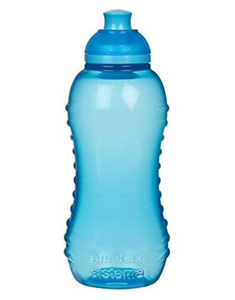 Sistema Twist n Sip Squeeze Kids Water Bottle For School | Leakproof Plastic Water Bottle | 330 ml | BPA-Free | Assorted Colours