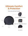 Amazon Basics Unisex Wrinkle-Free Silicone Swim Caps, One Size, Black