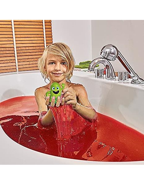 Slime Baff Red from Zimpli Kids, 1 Bath or 4 Play Uses, Magically turns water into gooey, colourful slime, Educational Stress Relief Slime Toy for Girls & Boys, Childrens DIY Slime Kit
