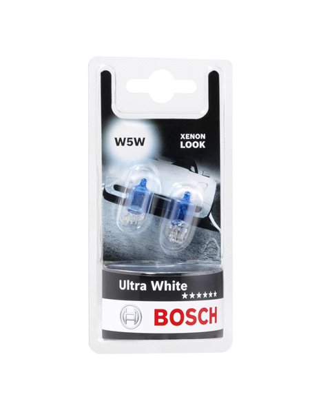 Bosch W5W (501) Ultra White car light bulbs - 12 V 5 W W2,1x9,5d - 2 bulbs
