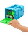 Hot Wheels Track Set with 1 Hot Wheels Car, Toxic-Themed Track Building Set with 10 Track Pieces to Create Jump Stunts, Comes in a Modular and Stackable Storage Box, HKX47