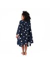 Dreamscene Kids Poncho Towel, Summer Holiday Boys Girls Kids Hooded Towel Swimming Pool Changing Robe Beach Surfing Quick Dry Soft Microfibre, Star Navy Blue
