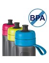 BRITA Active Water Filter Bottle, reduces chlorine and organic impurities, BPA free, Lime, 600ml