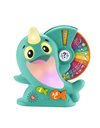 Fisher-Price Linkimals Musical Learning Toy for Toddlers with Interactive Lights Music and Educational Games, Learning Narwhal, UK English Version, HRC55