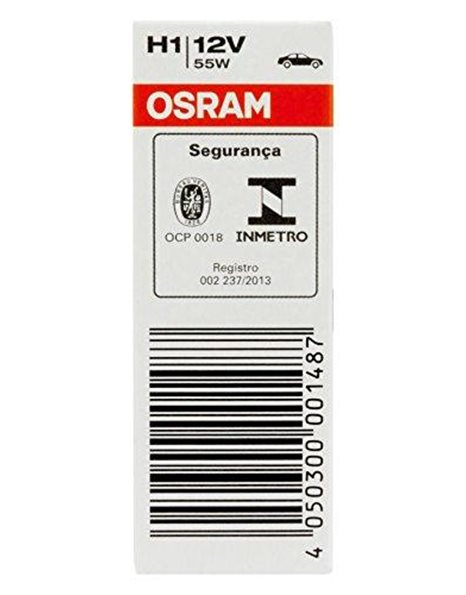 OSRAM ORIGINAL H1, halogen-headlamp bulb, 64150, 12V, folding carton box (1 piece)