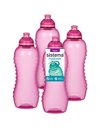 Sistema Twist n Sip Squeeze Sports Water Bottles | Leakproof Water Bottles | 460 ml | BPA-Free | Recyclable with TerraCycle® | Pink | 4 Count