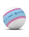 Taylor Made Golf Tour Response Stripe Ball Blue/Pink Dozen