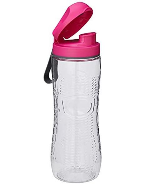 Sistema Hydrate Tritan Active Sports Water Bottle | 800 ml | Leakproof Water Bottle | BPA-Free | Pink