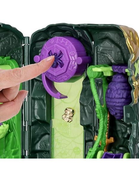Treasure X Lost Lands Skull Island Swamp Tower Micro Playset, 15 Levels of Adventure, Survive the Traps And Discover 2 Micro Sized Action Figures, Will You Find Real Gold Dipped Treasure?