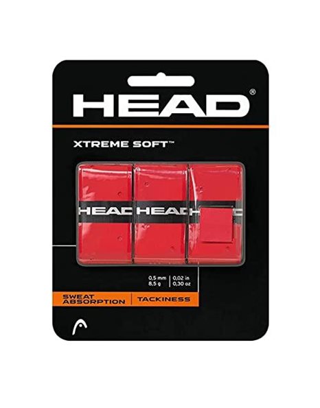 HEAD Unisexs Xtreme Overwrap Docena Extreme Soft Over Grip, Size One, Multi-Colour/Red