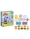 Play-Doh Peppa Pig Stylin Set with 9 Non-Toxic Modeling Compound Cans and 11 Accessories, Peppa Pig Toy for Kids 3 and Up, Multicolor, 6.68 x 18.42 x 21.59 cm