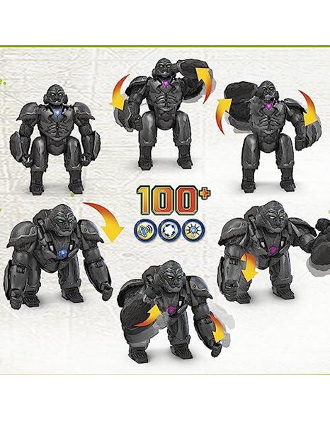 TRANSFORMERS: Rise of the Beasts Command & Convert Animatronic Optimus Primal 31.5-cm Electronic Toy For 6+ Years, Includes: figure, 2 accessories and instructions.