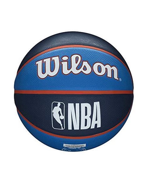 Wilson Basketball, NBA Team Tribute Model, OKLAHOMA CITY THUNDER, Outdoor, Rubber, Size: 7
