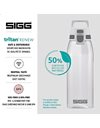 SIGG - Tritan Water Bottle - Total Color ONE - Suitable For Carbonated Beverages - Dishwasher Safe - Leakproof - Featherweight BPA Free - 0.6L / 1L