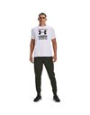 Under Armour UA GL Foundation Short Sleeve Tee, Super Soft Mens T Shirt for Training and Fitness, Fast-Drying Mens T Shirt with Graphic Men, White / Black, S
