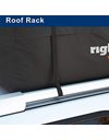 Rightline Gear 100R50 Range Jr Car Top Carrier, 10 cu ft Sized for Compact Cars, Weatherproof +, Attaches With or Without Roof Rack, Black