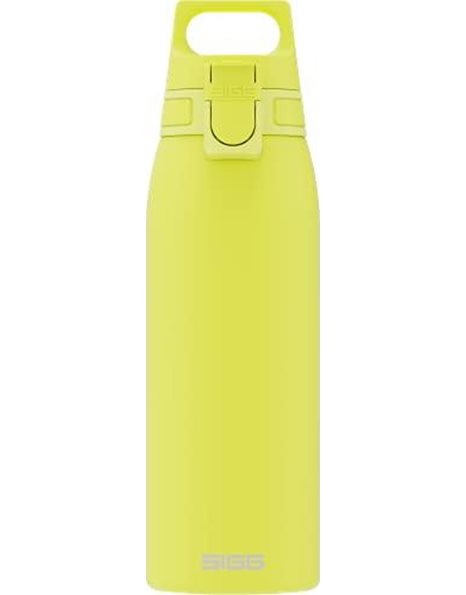 SIGG - Stainless Steel Water Bottle - Shield ONE Yellow - Suitable For Carbonated Beverages - Leakproof - Lightweight - BPA Free - Yellow - 1 L