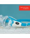 Speedo Womens Futura Biofuse Flexiseal Swimming Goggles, Extra Comfort, Cushioned Fit, Blue and Clear, One Size