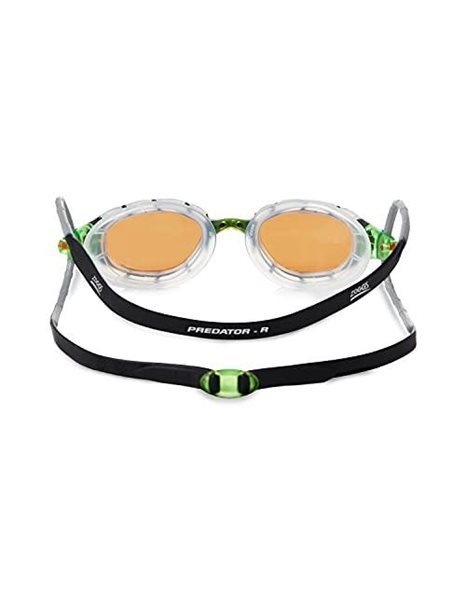 Zoggs Predator Adult Swimming Goggles, UV protection swim goggles, Pulley Adjust Comfort Goggles Straps, Fog Free Swim Goggle Lenses, Goggles Adults Ultra Fit, Copper Polarised, Grey/Clear, Small