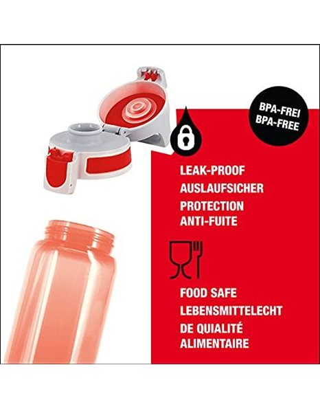 SIGG - Kids Water Bottle - Viva One Red - Suitable For Carbonated Beverages - Leakproof - Dishwasher Safe - BPA Free - Sports & Bike - Red - 0.5L