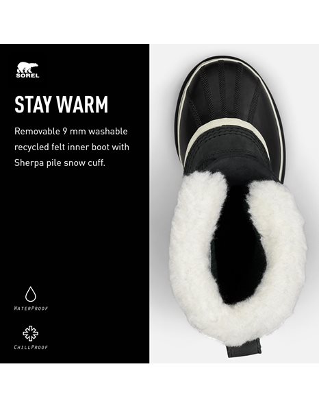 Sorel Caribou Womens Waterproof Snow Boots, Black (Black x Stone), 10 UK