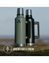 Stanley Classic Legendary Thermos Flask 1.9L - Keeps Hot or Cold for 45 Hours - BPA-free Thermal Flask - Stainless Steel Leakproof Coffee Flask - Flask for Hot Drink - Dishwasher Safe - Matte Black