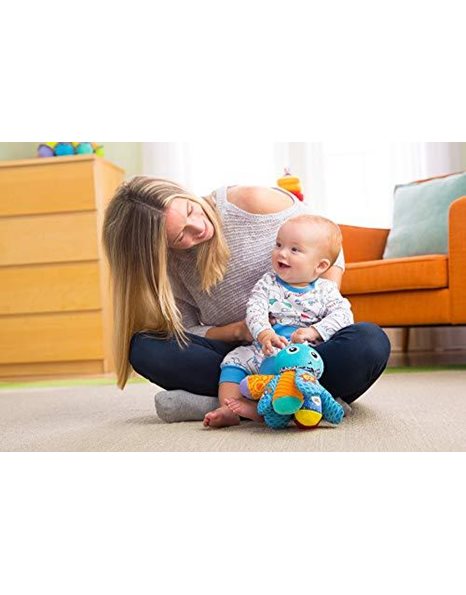 LAMAZE Salty Sam the Octopus Baby Toy, Clip On Baby Pram Toy & Pushchair Toy, Newborn Sensory Toy for Babies Boys & Girls From 0 - 6 Months, Multi, 19.05 x 11.43 x 19.05 cm
