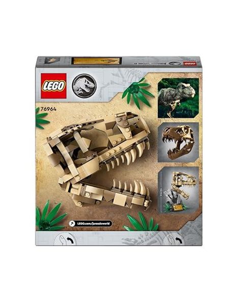 LEGO Jurassic World Dinosaur Fossils: T. rex Skull Toy for 9 Plus Year Old Boys, Girls & Kids, 3D Skeleton Model Kit with Opening Jaw and Display Stand, makes a Cool Dino Decoration, Gift Idea 76964