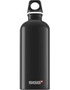 SIGG - Aluminium Water Bottle - Traveller Black - Climate Neutral Certified - Suitable For Carbonated Beverages - Leakproof - Lightweight - BPA Free - Black - 0.6 L