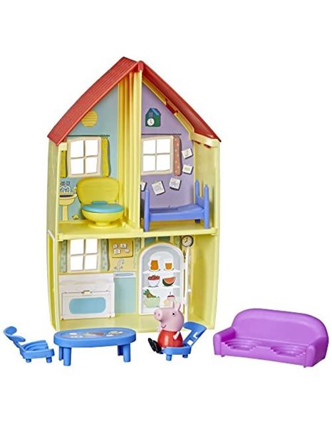 Peppa Pig Peppa’s Adventures Peppa’s Family House Playset Preschool Toy, includes Figure and 6 Accessories Multicolor F2167