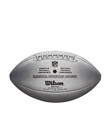 Wilson NFL DUKE METALLIC EDITION American Football, Mixed Leather, Official Size, Silver, WTF1827XB