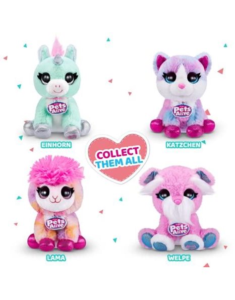 Pets Alive Pet Shop Surprise Series 2 Slumber Party, Pounce the Unicorn, Ultra Soft Plushies, 17 cm, Over 8 Surprises, Interactive Toy Pets with Electronic Speak and Repeat (Unicorn)