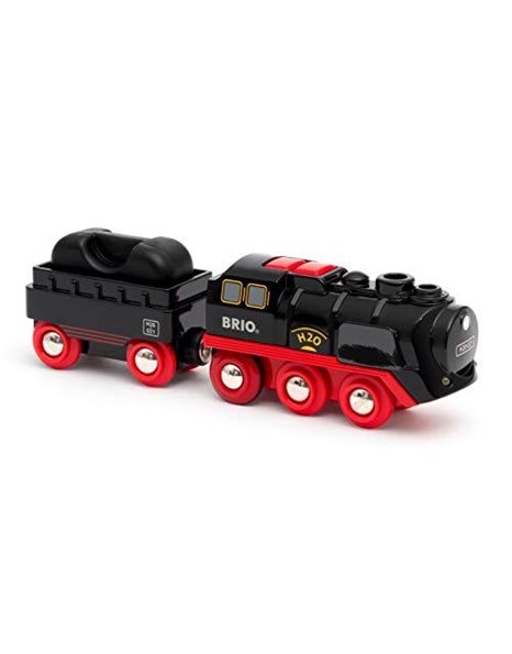 BRIO World Battery Powered Steaming Toy Train Engine for Kids Age 3 Years Up - Gifts for Children