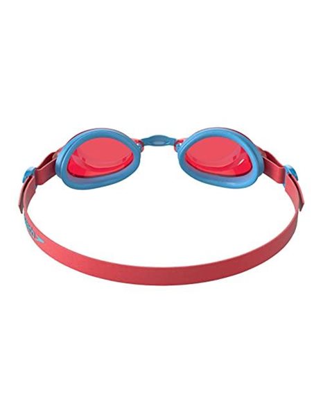 Speedo Unisex Kids Child Jet Swimming Goggles, Turquoise/Lava Red, One Size