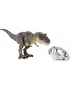 ?Jurassic World Stomp ‘N Escape Tyrannosaurus Rex Figure Camp Cretaceous Dinosaur Escape Toy with Stomping Movements, Movable Joints, Authentic Deco, Kids Gift Ages 4 Years & Up