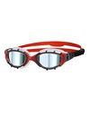 Zoggs Predator Flex Goggle, UV Protection Swim Goggles,Black/Red/Mirror, small