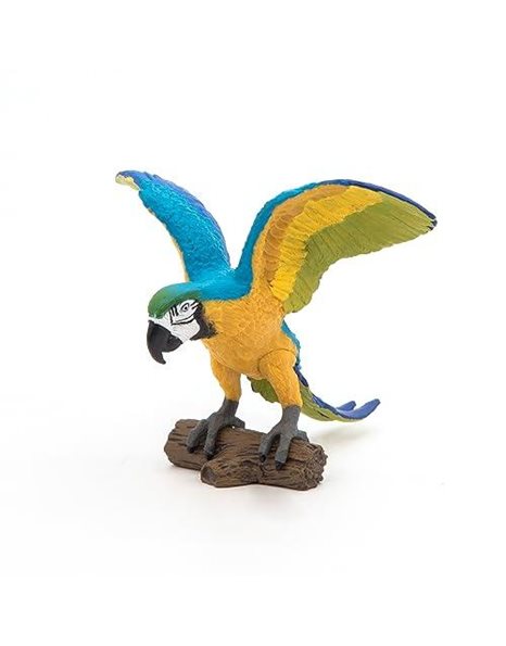 Papo WILD ANIMAL KINGDOM Figurine, 50235 Blue ara Parrot, Multicolour