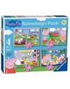 Ravensburger Peppa Pig 4 in Box (12, 16, 20, 24 Pieces) Jigsaw Puzzles for Kids Age 3 Years Up