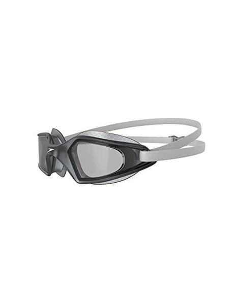 Speedo Unisex Adult Hydropulse Swimming Goggles, White/Elephant/Light Smoke, One Size