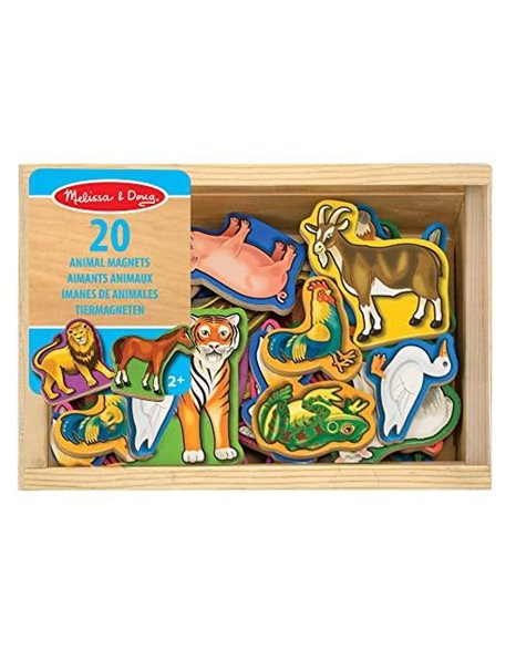 Melissa & Doug Wooden Animal Magnets | Magnets for Kids | Fridge Magnets for Kids | Early Development & Activity Toys | Learning Toys | Toys for 2+ Year Old Girls or Boys
