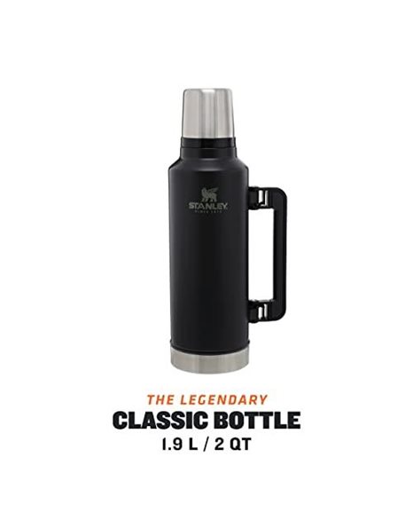 Stanley Classic Legendary Thermos Flask 1.9L - Keeps Hot or Cold for 45 Hours - BPA-free Thermal Flask - Stainless Steel Leakproof Coffee Flask - Flask for Hot Drink - Dishwasher Safe - Matte Black