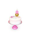 Pink Number 9 Nine Birthday Candle with Gold Glitter | Premium Quality Cake Topper Decoration | Pretty, Sparkly For Kids, Adults, 9th, 90th Birthday Party, Anniversary, Milestone Age BDAY-CANDLE-9