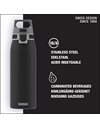 SIGG - Stainless Steel Water Bottle - Shield ONE Black - Suitable For Carbonated Beverages - Leakproof - Lightweight - BPA Free - Black - 1 L