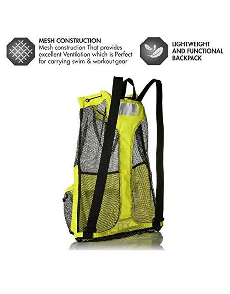 TYR Unisexs Big Mesh Mummy Backpack Bag, Yellow, Medium, One Size